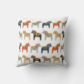 Dala Pferd Schwedisches Volksmuster Kissen (Rückseite)