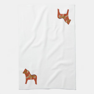 Dala Pferd von Julia Kitchen Handtuch