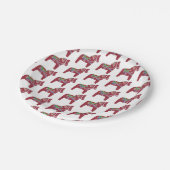 Dala Pferd von Julia Persson-Morrill Abendessen Pl Pappteller (Schrägansicht)