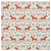 Dala Pferd Weihnachten Stoff (Muster)