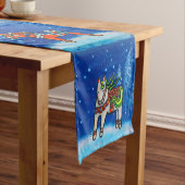 Dala Pferde im Winter-Tabellen-Läufer Mittelgroßer Tischläufer (Beispiel)