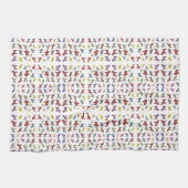 Dala Pferde in mehrfarbigen Farben Geschirrtuch (Horizontal)