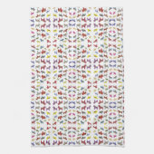 Dala Pferde in mehrfarbigen Farben Geschirrtuch (Vertikal)