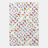 Dala Pferde in mehrfarbigen Farben Geschirrtuch (Vertikal)