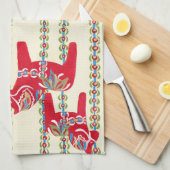 Dala Pferde Küchentuch (Viertel Falte)