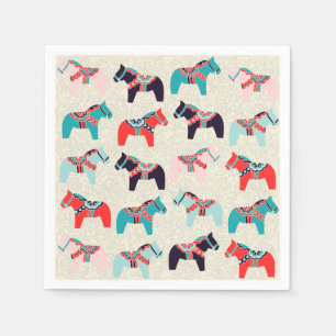 Dala Pferde Papier Napkins Serviette