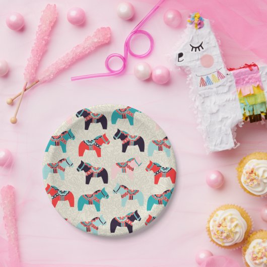 Dala Pferde Papier Teller (Party)