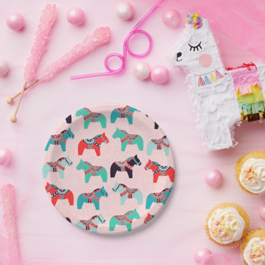 Dala Pferde Papier Teller (Party)