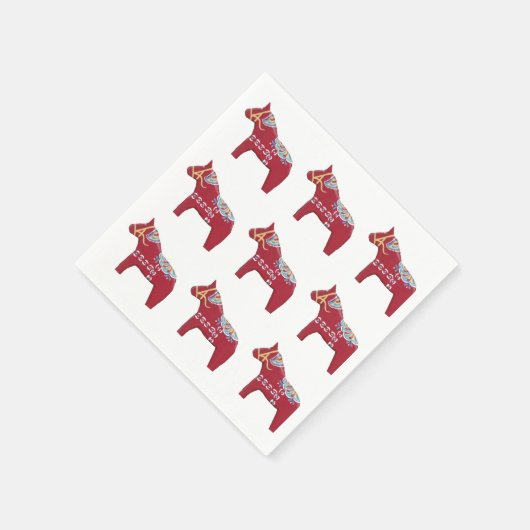 Dala Pferde Papierservietten (Ecke)
