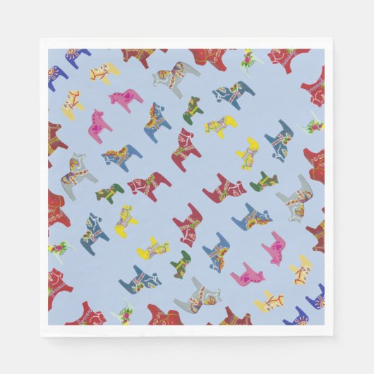 dala Pferde Serviette (Vorderseite)