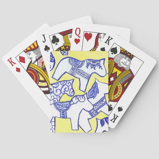 Dala Pferde Spielkarten (Rückseite)