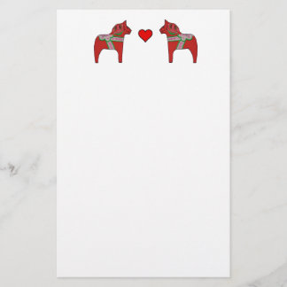 Dala Pferde und Herz stationär Briefpapier