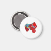 Dala-Pferdeschmagnet Magnet (Vorderseite/Rückseite)