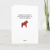 Dala Pferdeweihnachtskarte Feiertagskarte (Rückseite)