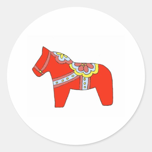 Dala Zeichnend Sticker (Vorderseite)