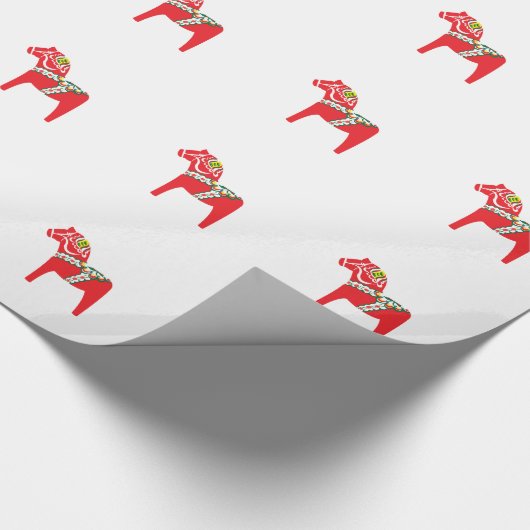 Dalahäst | Dala Pferd Geschenkpapier (Ecke)