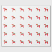 Dalahäst | Dala Pferd Geschenkpapier (Flach)