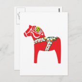 Dalahäst | Dala Pferd Postkarte (Vorne/Hinten)