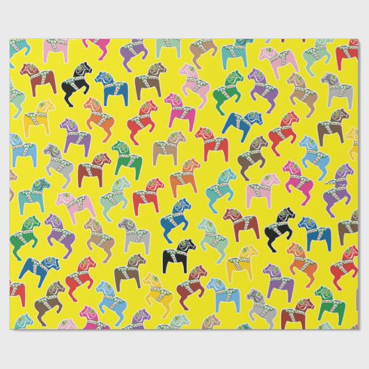 Dalahäst pattern geschenkpapier (Flach)