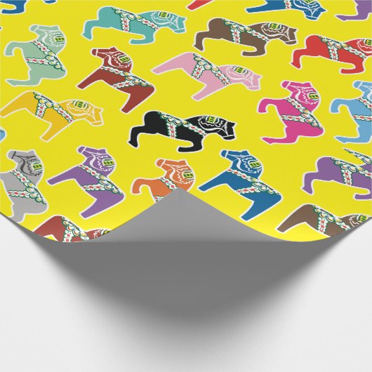 Dalahäst pattern geschenkpapier (Ecke)
