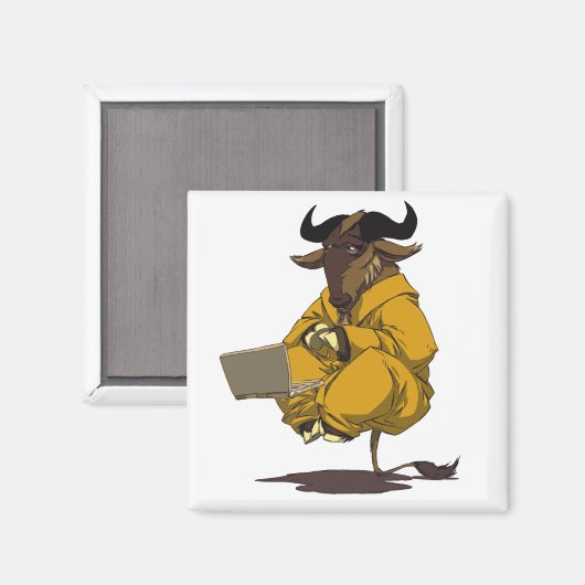 Dalai Gnu Magnet (Vorderseite/Rückseite)