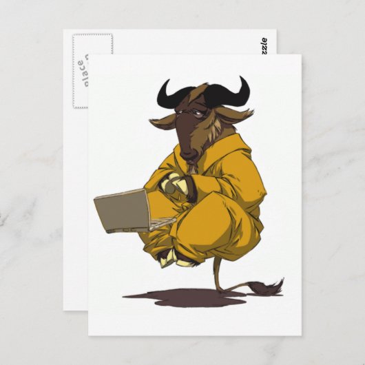Dalai Gnu Postkarte (Vorne/Hinten)