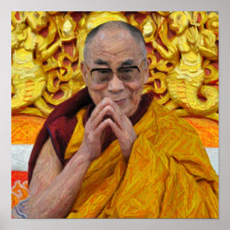 Dalai Lama Buddha Buddhismus Meditation Poster