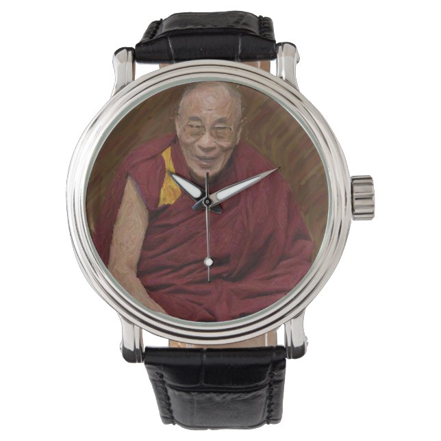 Dalai Lama Buddha Buddhistischer Buddhismus Medita Armbanduhr (Vorderseite)