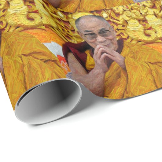 Dalai Lama Buddha Buddhistischer Buddhismus Medita Geschenkpapier (Rolleneckpunkt)
