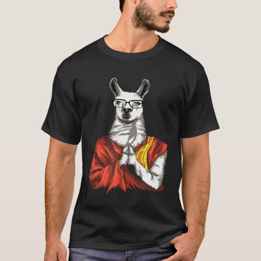 Dalai Lama Dali Llama Meditati T-Shirt (Vorderseite)
