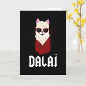 Dalai Lama Funny Alpaca Geschenk Llamaste Cool Karte (Gelbe Blume)
