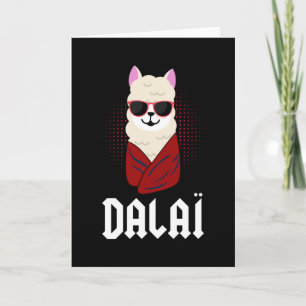 Dalai Lama Funny Alpaca Geschenk Llamaste Cool Karte