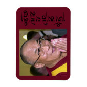 Dalai Lama Gebet mit Om Mani Padme Hum Mantra Magnet (Vertikal)