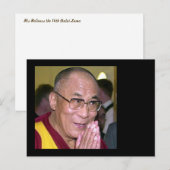Dalai Lama Gebet Weltfrieden Postkarte (Vorne/Hinten)