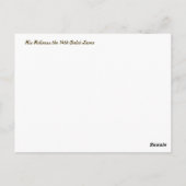 Dalai Lama Gebet Weltfrieden Postkarte (Rückseite)