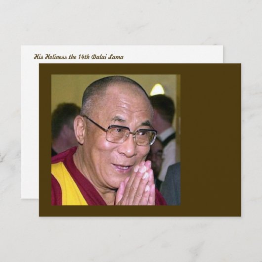 Dalai Lama Postkarte (Vorne/Hinten)