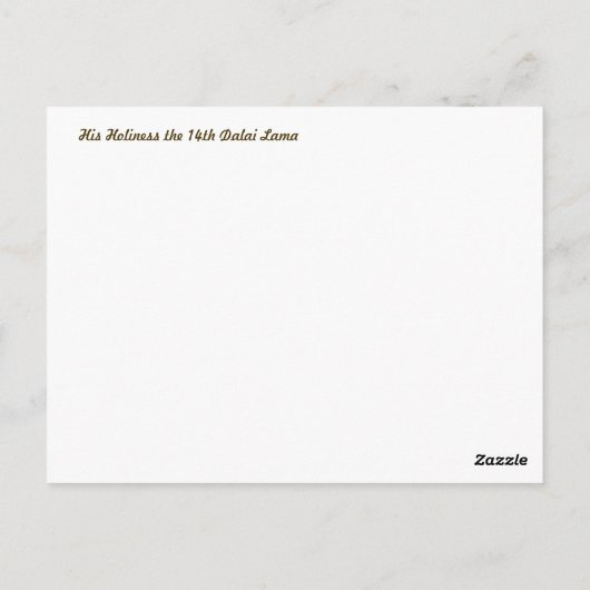 Dalai Lama Postkarte (Rückseite)