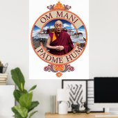 Dalai Lama Potala Palace Om Mani Padme Hum Poster (Heimbüro)