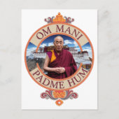 Dalai Lama Potala Palace Om Mani Padme Hum Postkarte (Vorderseite)