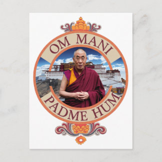 Dalai Lama Potala Palace Om Mani Padme Hum Postkarte
