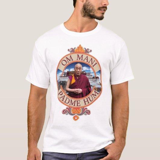 Dalai Lama Potala Palace Om Mani Padme Hum T-Shirt (Vorderseite)