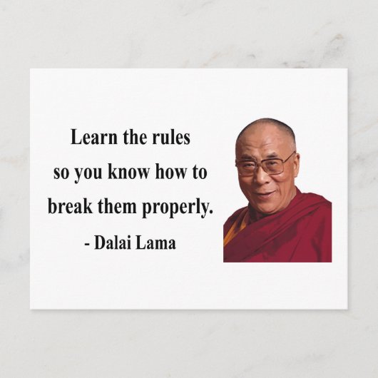 dalai lama quote 2b postkarte (Vorderseite)