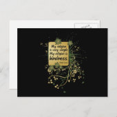 Dalai Lama Religion Zitat Postkarte (Vorne/Hinten)