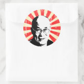 Dalai Lama Runder Aufkleber (Tasche)