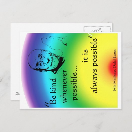 Dalai Lama: Sei nett Postkarte (Vorne/Hinten)