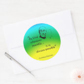 Dalai Lama: Seien Sie freundlich Runder Aufkleber (Umschlag)