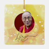 Dalai Lama Unterzeichnung Keramikornament (Rückseite)