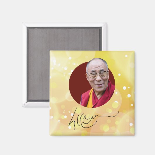 Dalai Lama Unterzeichnung Magnet (Vorderseite/Rückseite)