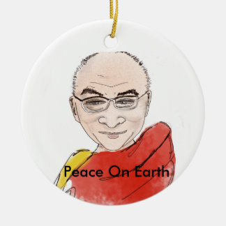 Dalai Lama - Weltfrieden Keramikornament