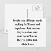 Dalai Lama Zitat 1a Postkarte (Vorne/Hinten)